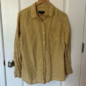Banana republic gingham button down large